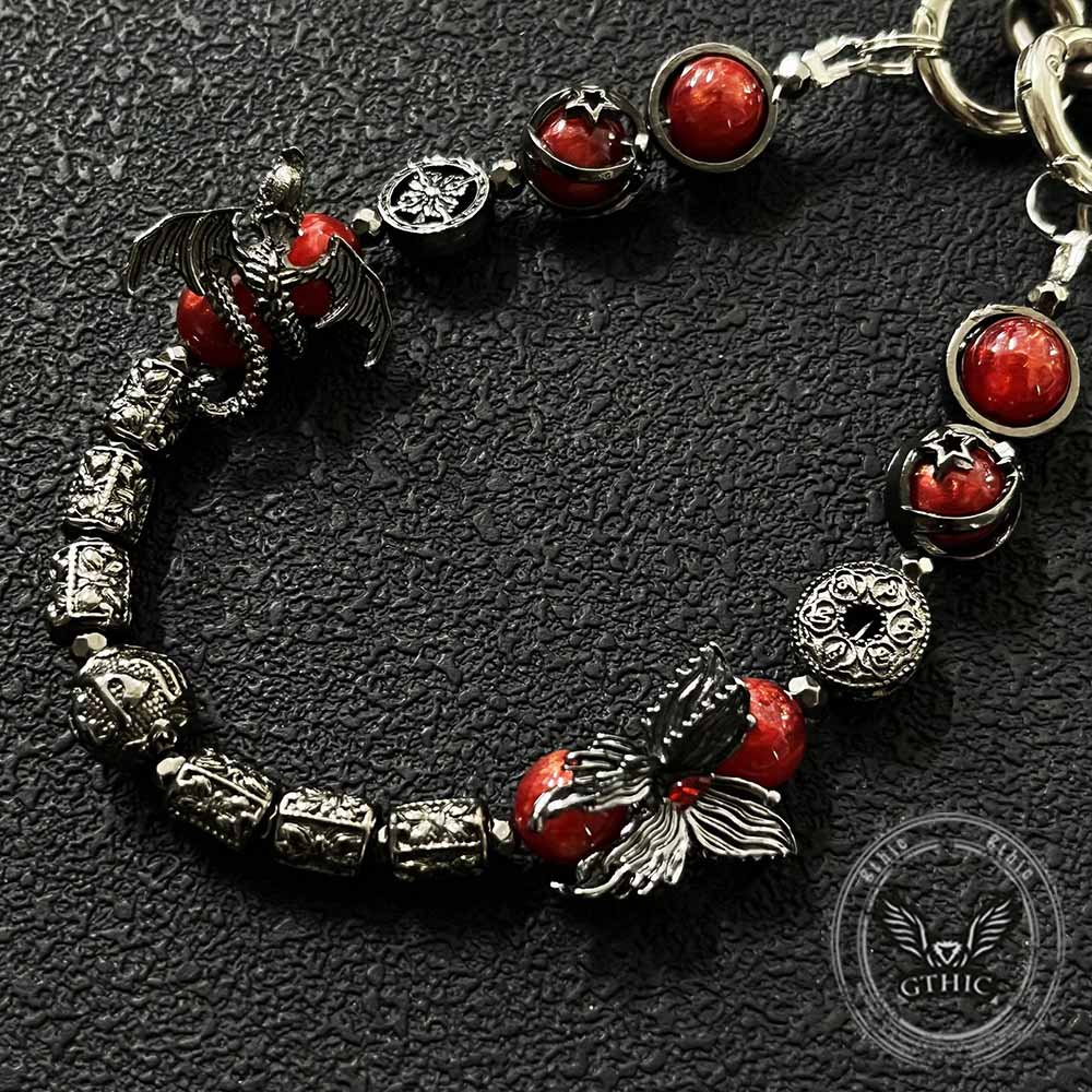 Gothic Cross Butterfly Beaded Alloy Pants Chain