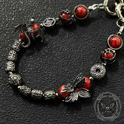 Gothic Cross Butterfly Beaded Alloy Pants Chain