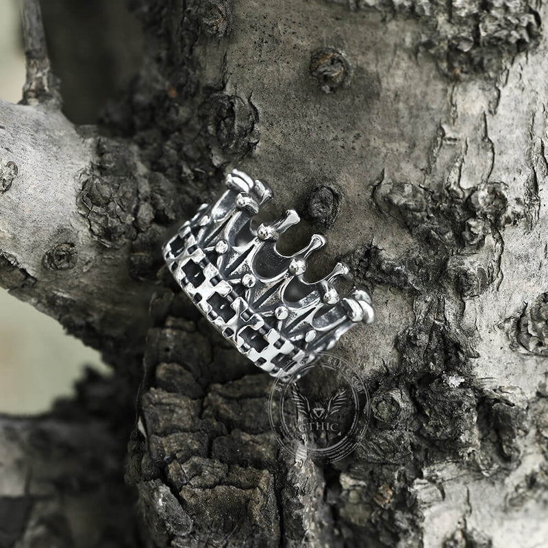 Gothic Crown Stainless Steel Punk Ring