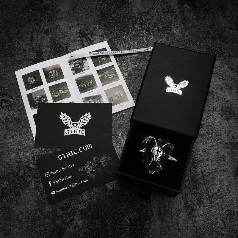 The Devil Satan Stainless Steel Skull Ring