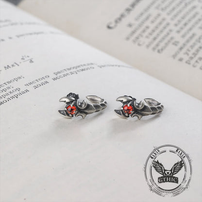 Gothic Gemstone Scorpion Sterling Silver Animal Earrings