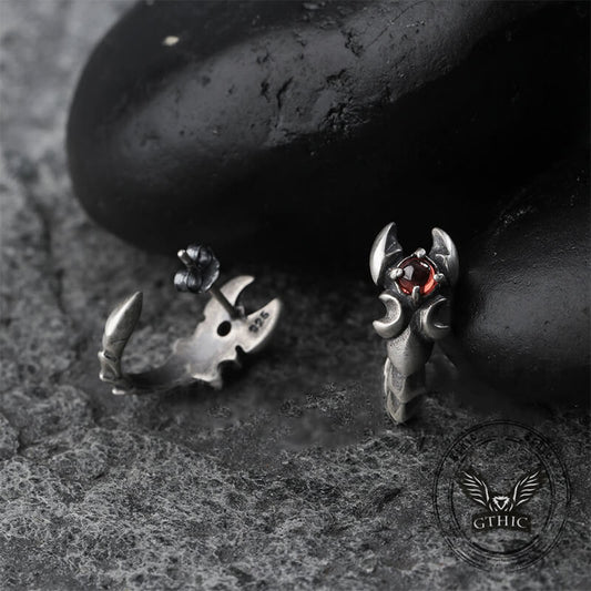 Gothic Gemstone Scorpion Sterling Silver Animal Earrings
