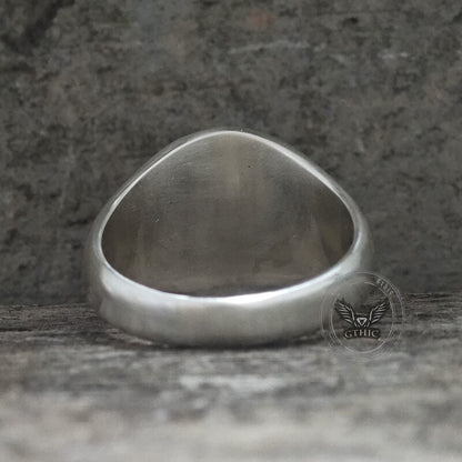 Gothic Memento Mori Letters Sterling Silver Skull Ring