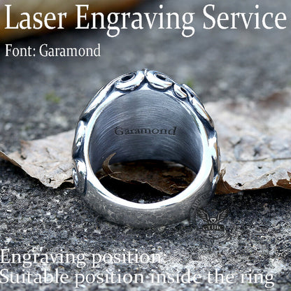 Gothic Moonstone Stainless Steel Ring