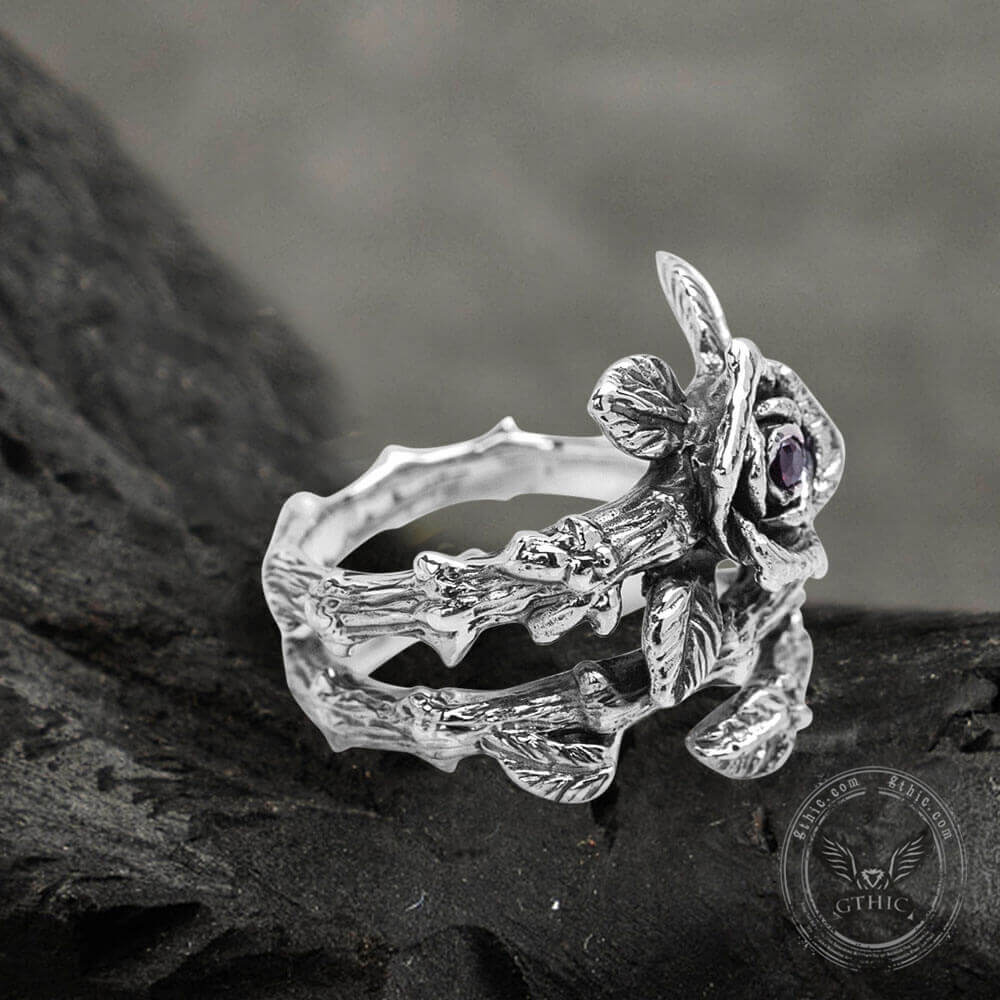 Gothic Rose Sterling Silver Ring