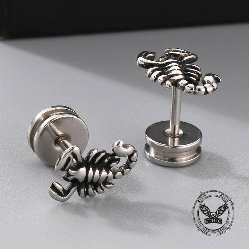 Gothic Scorpion Design Stainless Steel Earrings