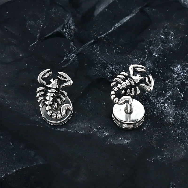 Gothic Scorpion Design Stainless Steel Earrings