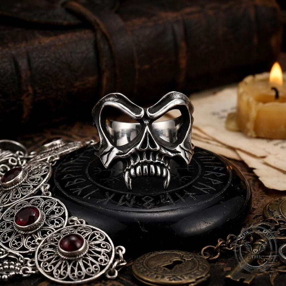 Gothic Skull Mask Stainless Steel Ring