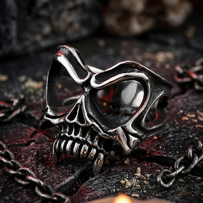 Gothic Skull Mask Stainless Steel Ring