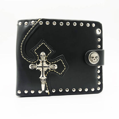 Gothic Skull Sword Pu Leather Wallet
