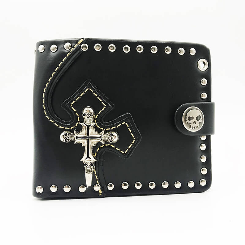 Gothic Skull Sword Pu Leather Wallet