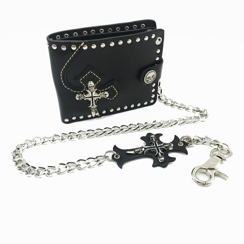 Gothic Skull Sword Pu Leather Wallet