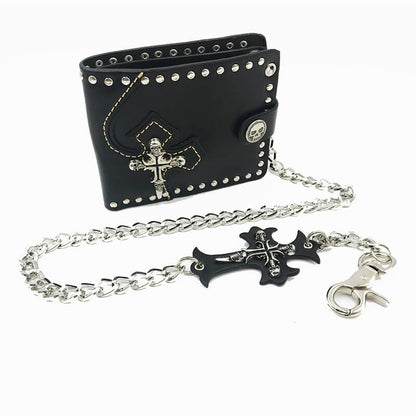 Gothic Skull Sword Pu Leather Wallet