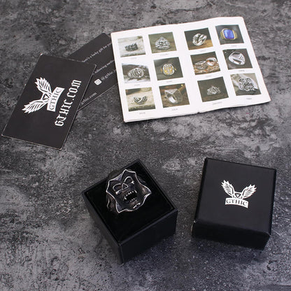 Gothic the Death Skull Stainless Steel Ring