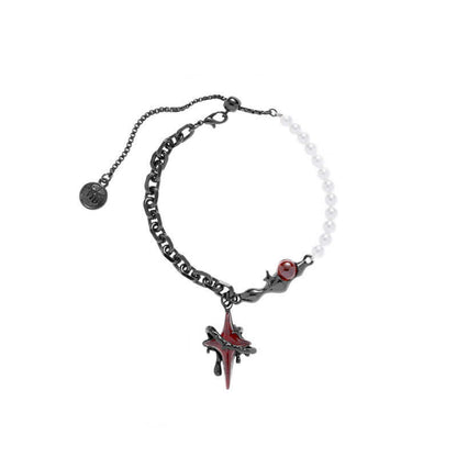 Gothic Thorns Four-pointed Star Alloy Jewelry Set