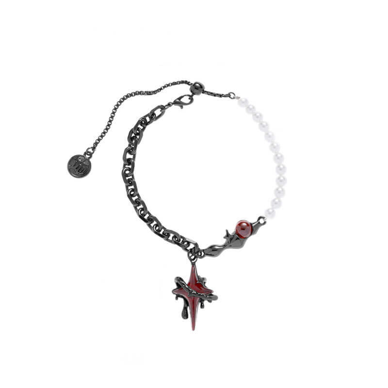 Gothic Thorns Four-pointed Star Alloy Jewelry Set