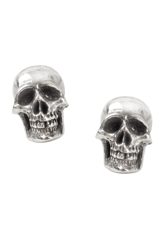 Grim Skull Ear Studs With Surgical Steel Posts