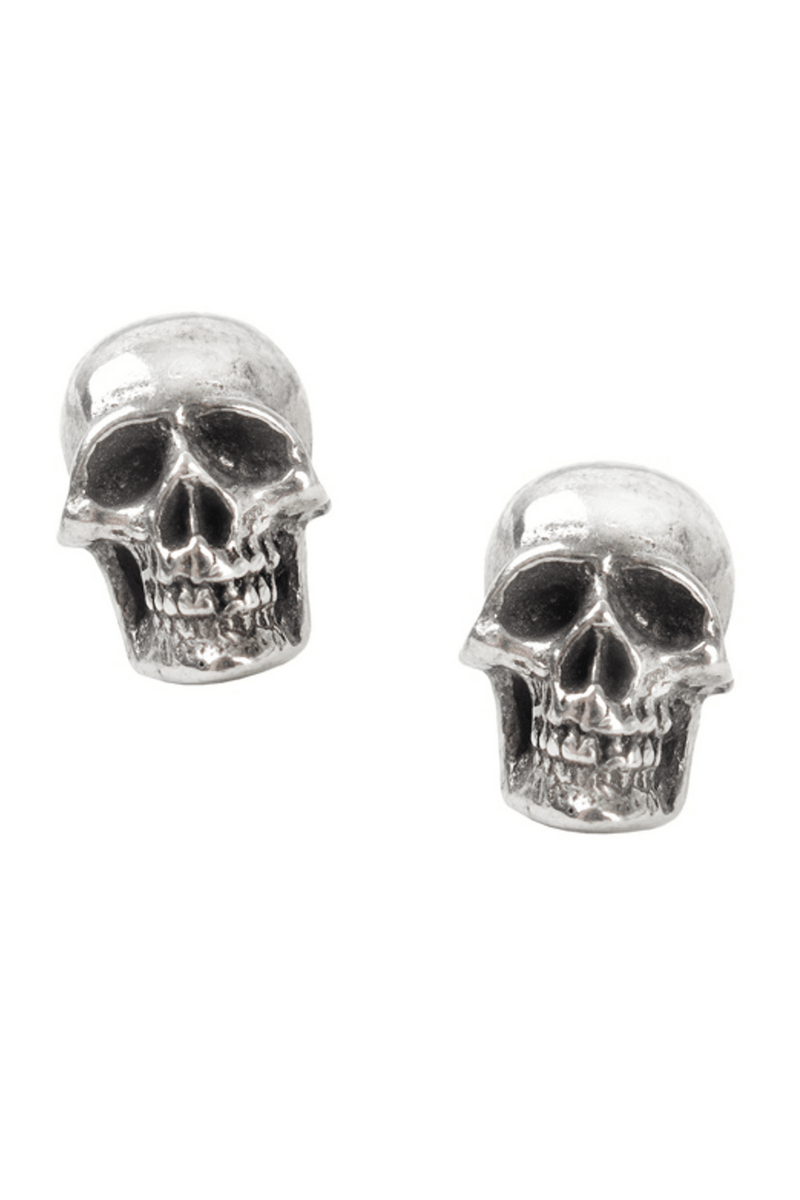 Grim Skull Ear Studs With Surgical Steel Posts