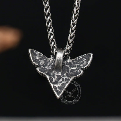 Grim Reaper Butterfly Skull Stainless Steel Pendant