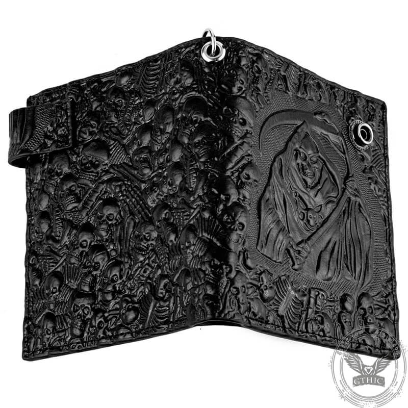 Grim Reaper Pu Leather Skull Wallet