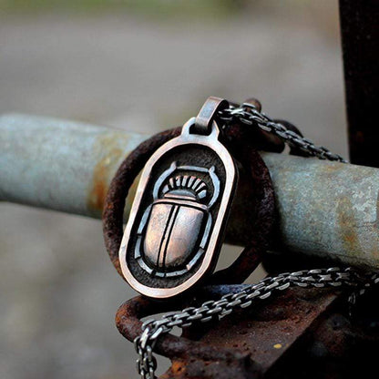 Egyptian Style Beetle Brass Pendant