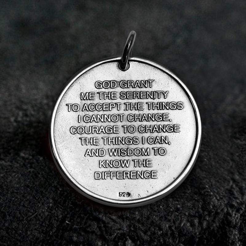 Holy Praying Hands Sterling Silver Coin Pendant