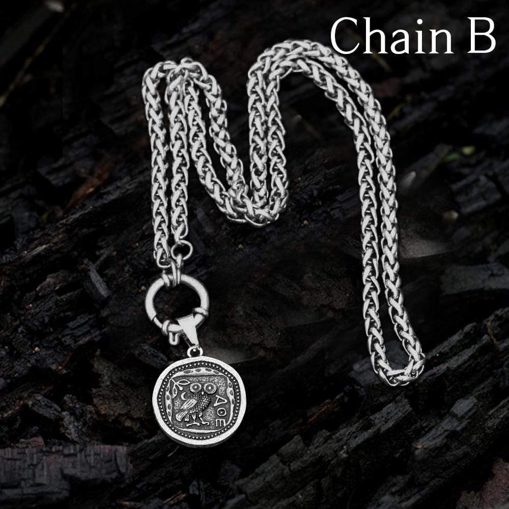Owl Stainless Steel Coin Necklace