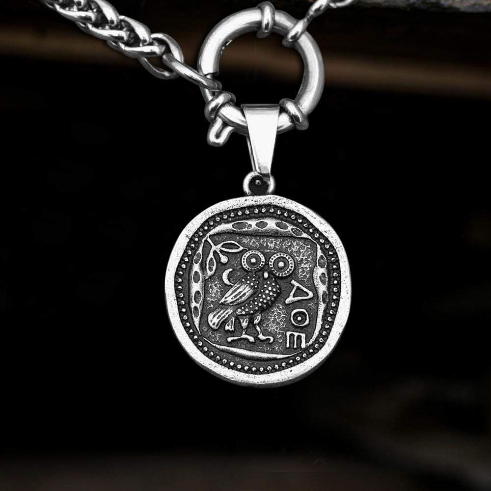 Owl Stainless Steel Coin Necklace