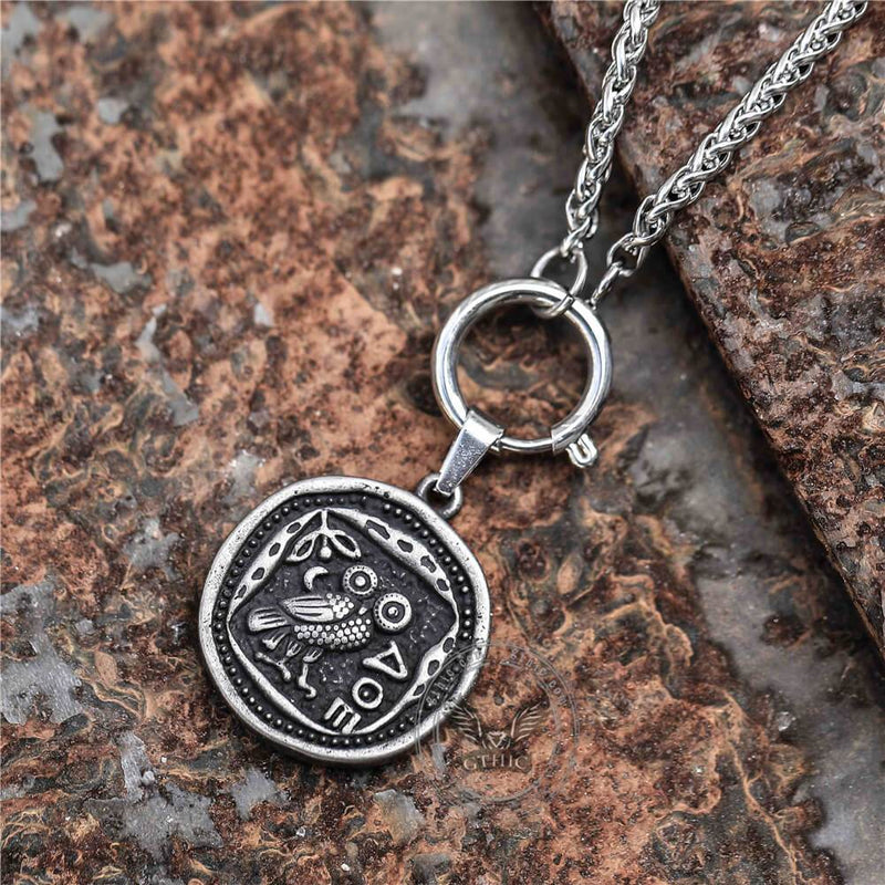 Owl Stainless Steel Coin Necklace