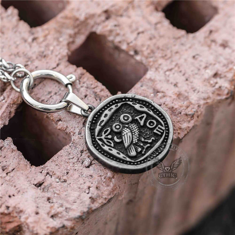 Owl Stainless Steel Coin Necklace