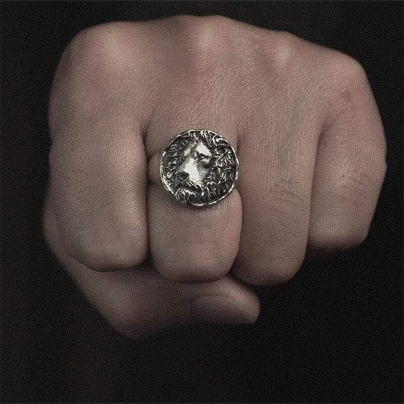 Lion King Sterling Silver Seal Ring