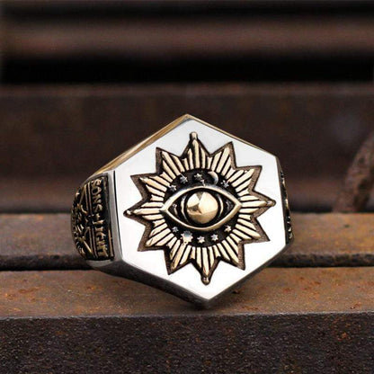 The All-seeing Eye of God Sterling Silver Masonic Ring