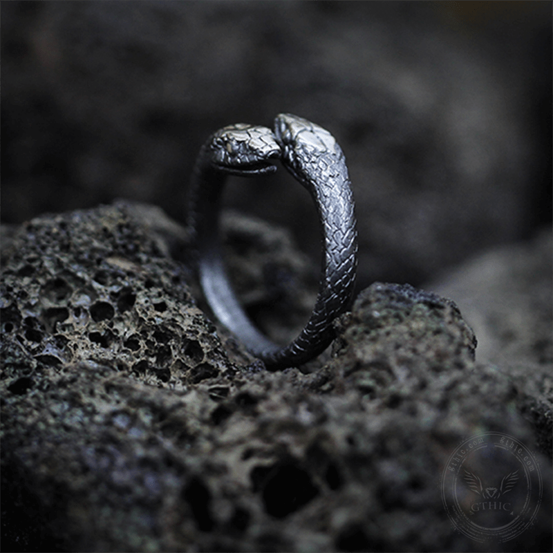 Greek Amphisbaena Sterling Silver Mythology Woman Ring
