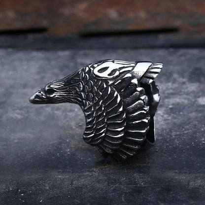 Crow 316l Stainless Steel Beast Ring