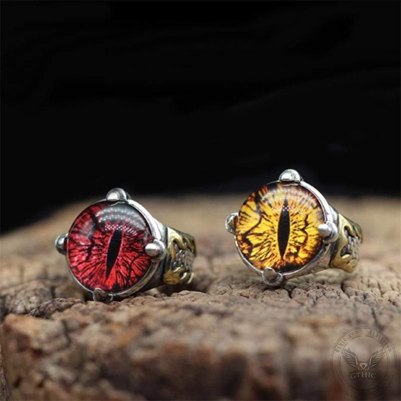 Eye of Sauron Sterling Silver Ring