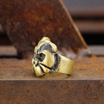 English Bulldog Brass Animal Ring