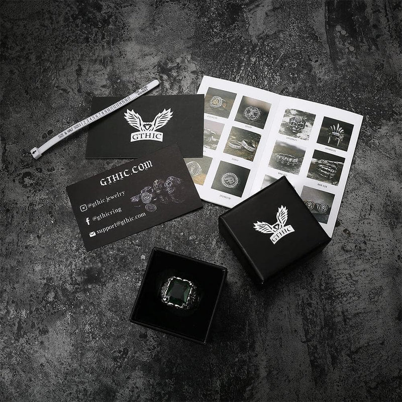 Gothic Crown Stainless Steel Cz Ring
