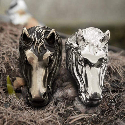 Horse Head Sterling Silver Animal Ring