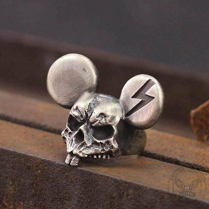Mickey Brass Skull Ring