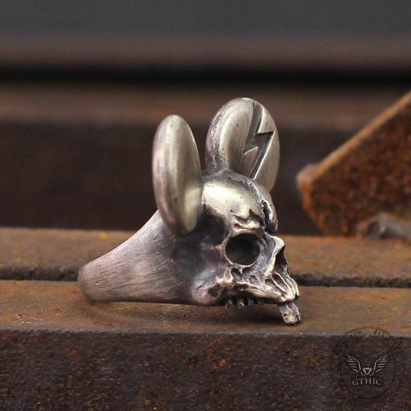Mickey Brass Skull Ring