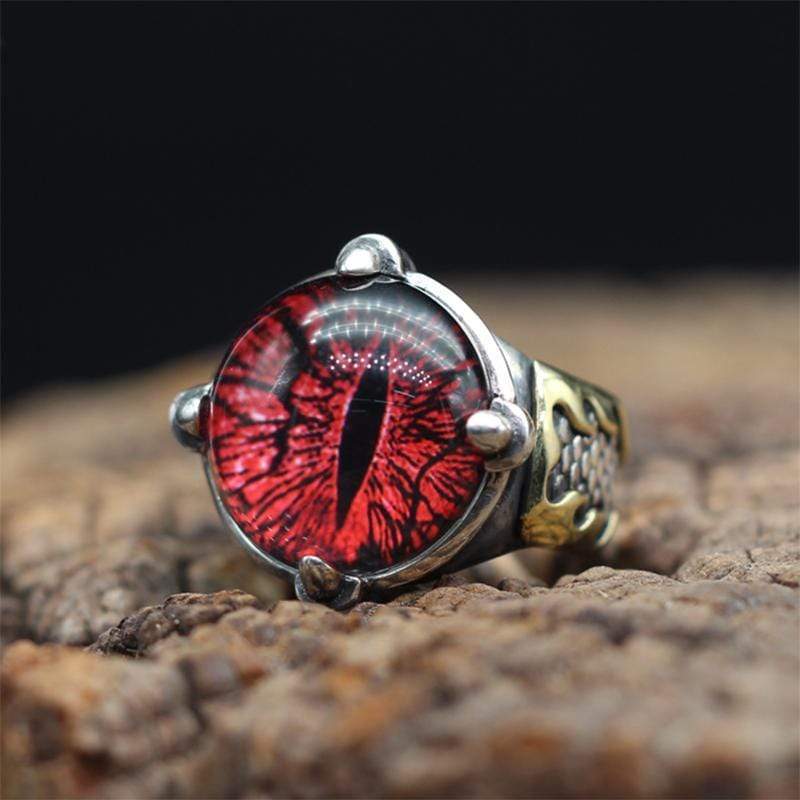 Eye of Sauron Sterling Silver Ring
