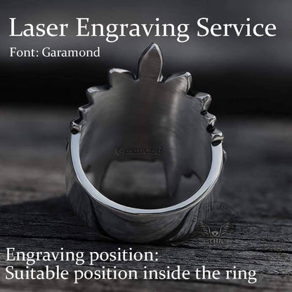 Tribal Chief Stainless Steel Skull Ring