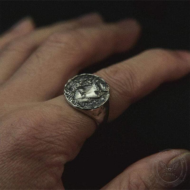 Lion King Sterling Silver Seal Ring