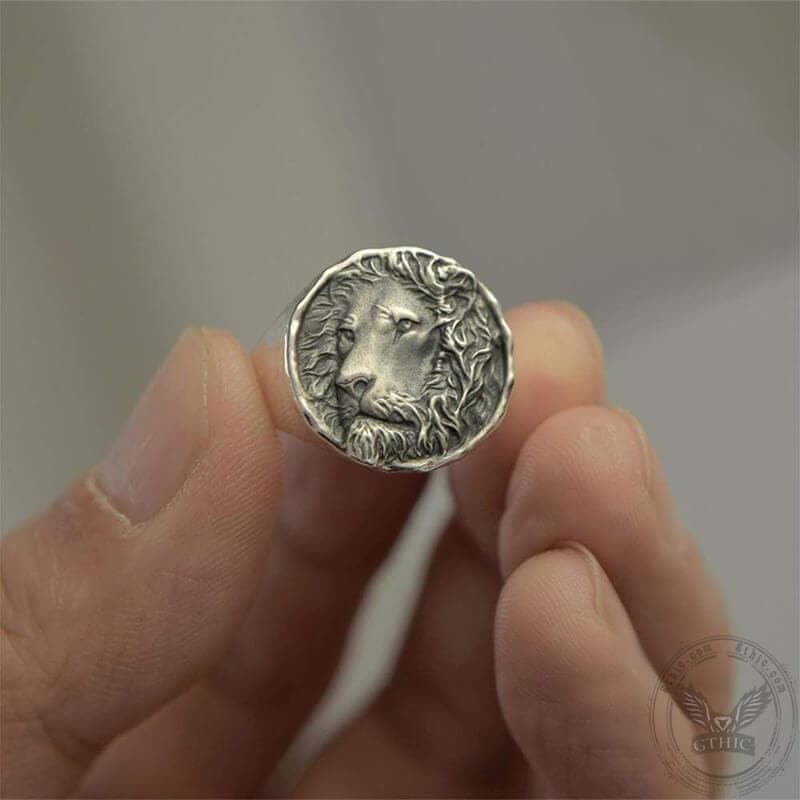 Lion King Sterling Silver Seal Ring