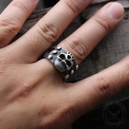 Punk Sterling Silver Skull Ring