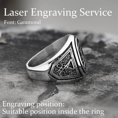 Gthic Sigil of Lucifer Stainless Steel Ring