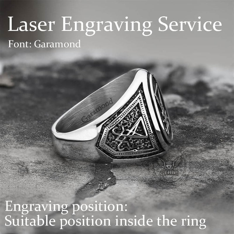 Gthic Sigil of Lucifer Stainless Steel Ring