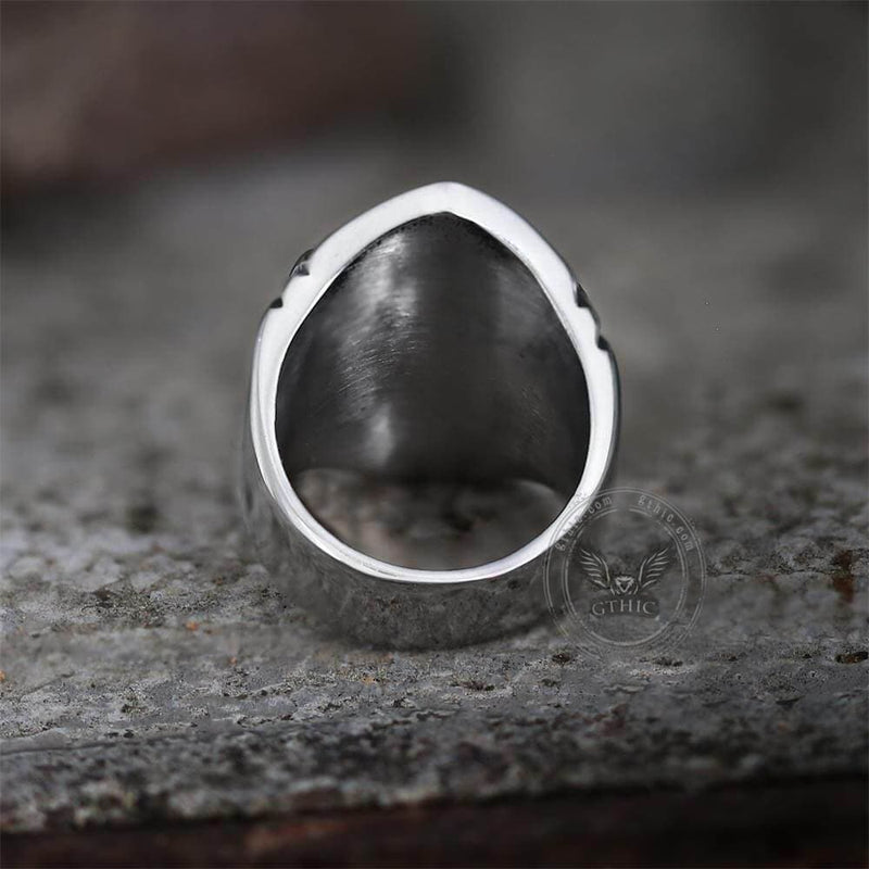 Gthic Sparta Stainless Steel Skull Ring