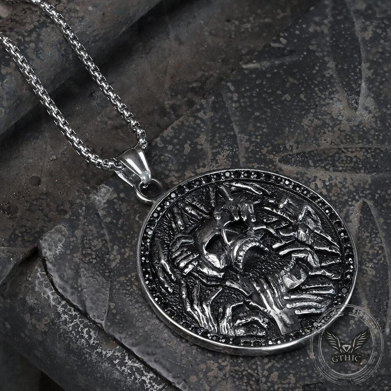 Halloween Hell Ghost Stainless Steel Pendant