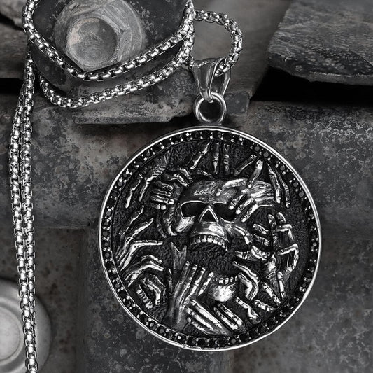 Halloween Hell Ghost Stainless Steel Pendant